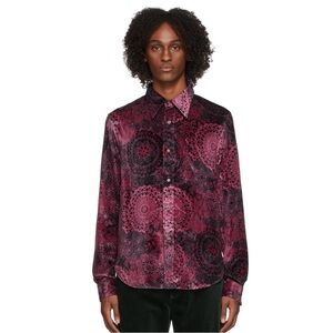 Acne Studios Red & Black Silk Corduroy Shirt